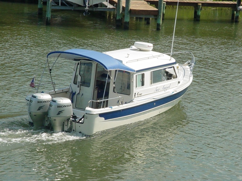 Sea Angel is going 'up the  creek' .