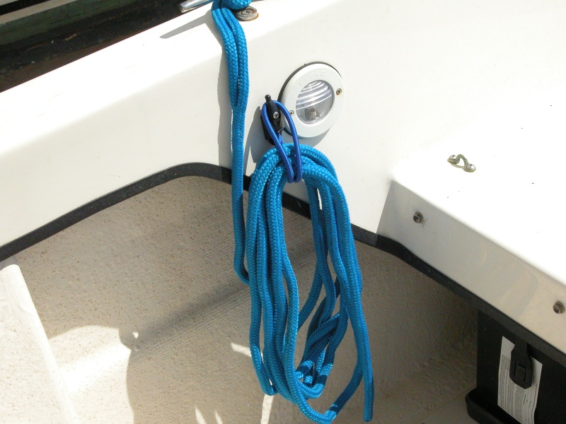 Sea Angel Starboard Aft Shockcord Line Hanger mounted with #8 SS screws