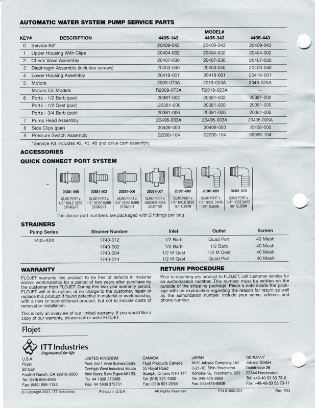 Sea Angel's Water Pump doc., pg4.