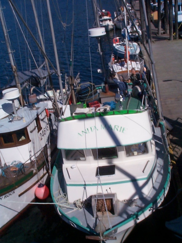 (seabran) Another Anita Marie. This was a fishboat at Mansons Landing. We bought a Sockeye salmon for $5/lb. SeaSpray rafted top of pic.