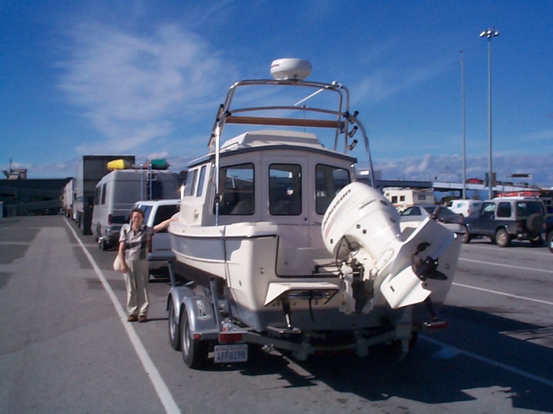 (seabran) Karen and SeaSpray waiting for the ferry.
