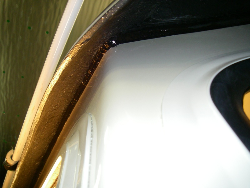 sealed with black silicone