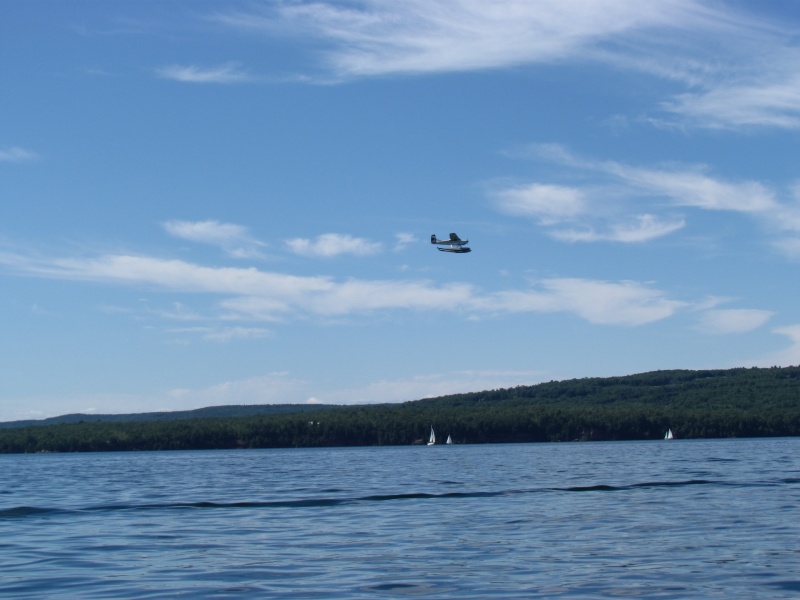 seaplane made it into the air. Yesterday we were on our way to Devils Island and unbeknownst to me a bigger seaplane flew over us pretty low and I thought my motor was going cafluouy