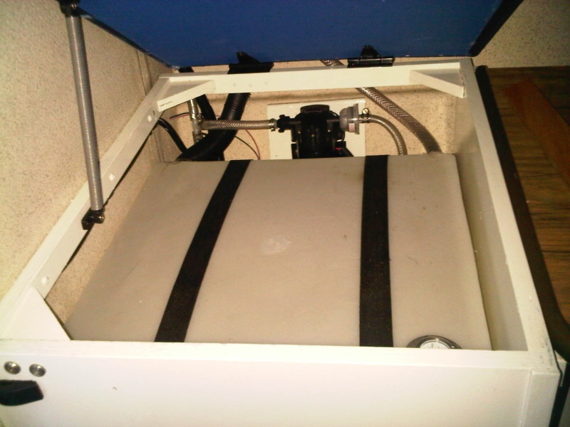 Seat Hinged and Held Up