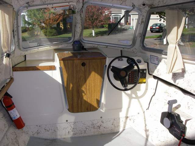 Seats removed for work.