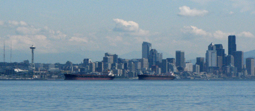 Seattle skyline from Blakely Harbor
