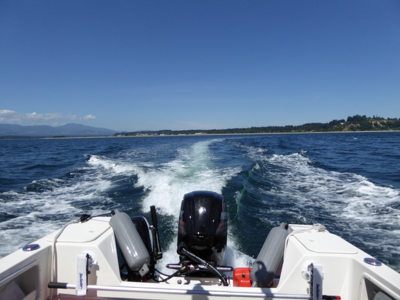 Second try - leaving the bar at Comox to check the Strait again