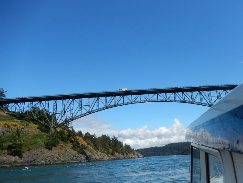 See-Saw heading toward the Deception Pass Bridge and safe harbor