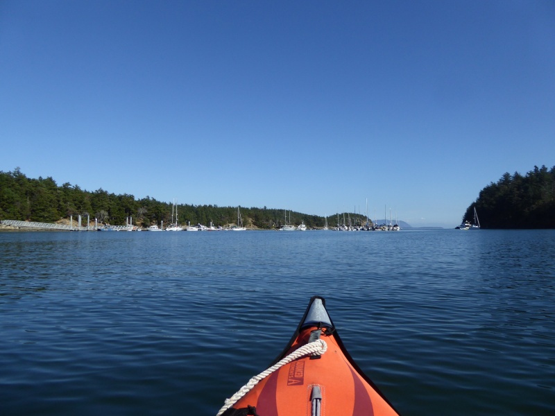 Setting out into Fossil Bay