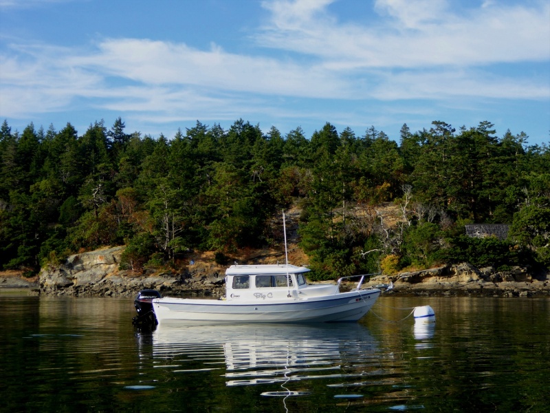 Settled in at Fossil Bay Friday night for a jump start on the trip north