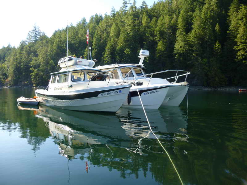 Seven Please and Retriever in Roscoe Bay