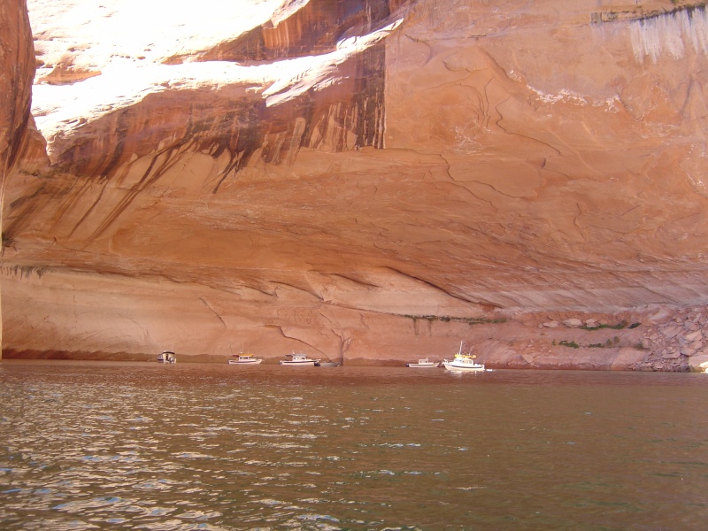 several C-Dories in great alcove in Annie's Canyon