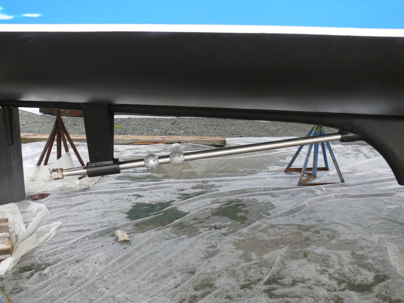 Shaft with prop removed for work