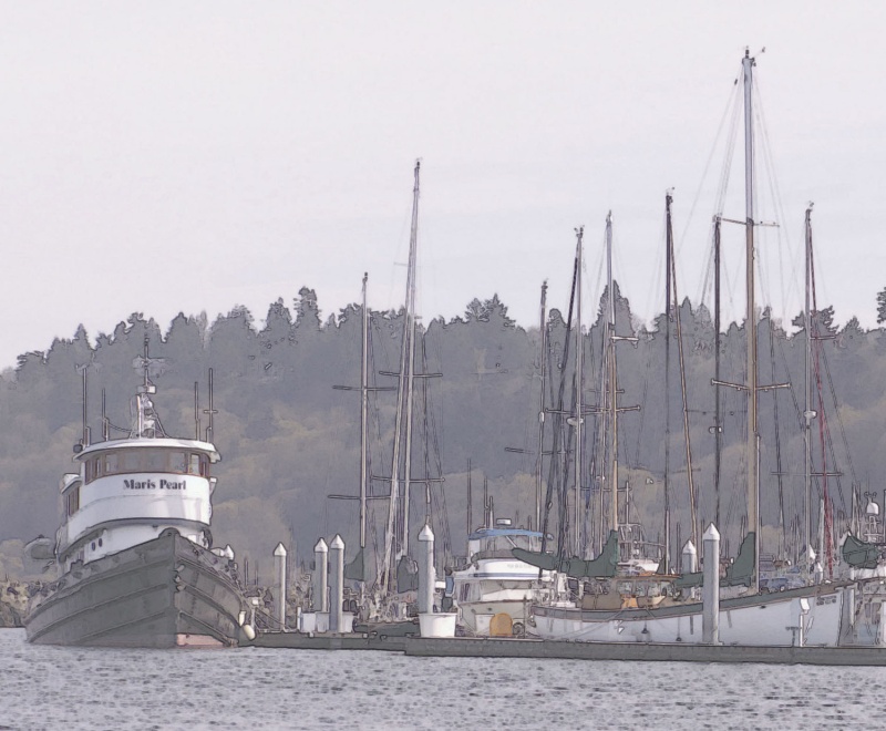Shilshole Marina China Painting