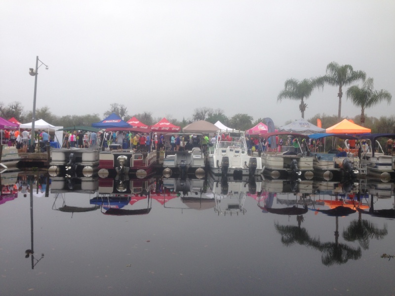 Shot from inside marina basin. The place was really jammin\" with music and even speakers inside basin.