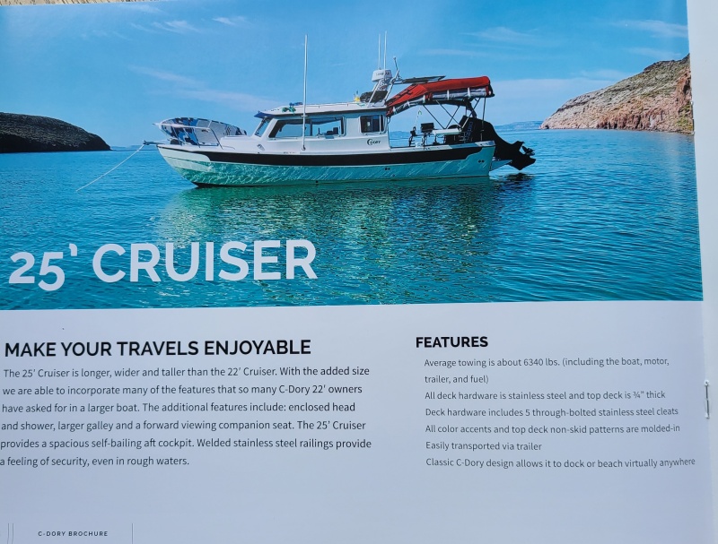 Sierra down in the Sea of Cortez last year, Dana\'s photo she submitted was selected for the new C-dory brochure