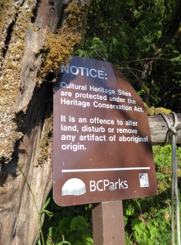 Sign at the landing at Melanie Cove