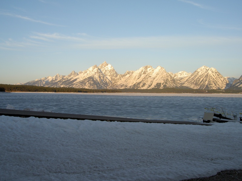 Signal Mt boat ramp on Jackson Lake, Teton National Park 5-16-08
