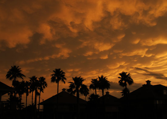 Sky during a tornado warning