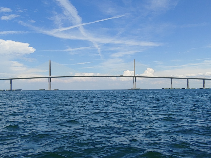 Skyway Bridge into Tampa Bay
