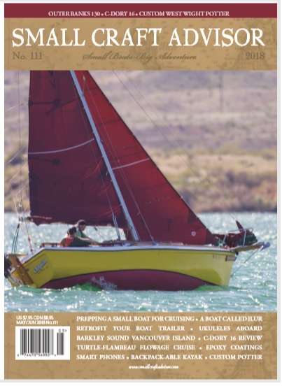 Small Craft Advisor May/June 2018 Cover, with feature on 16's including Lil'C