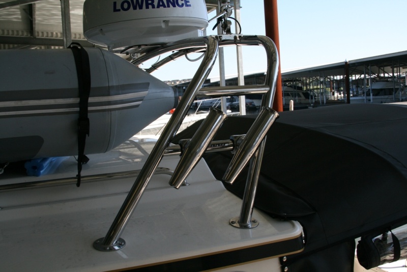 Smith ss rod holders added to radar arch