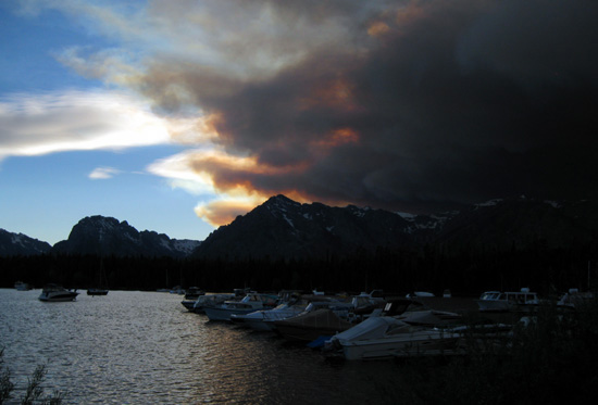 Smoke over the mountains