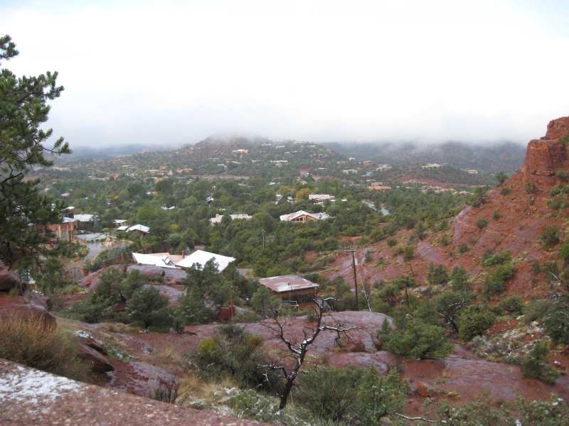 Snow over Sedona in early November, pretty and cool