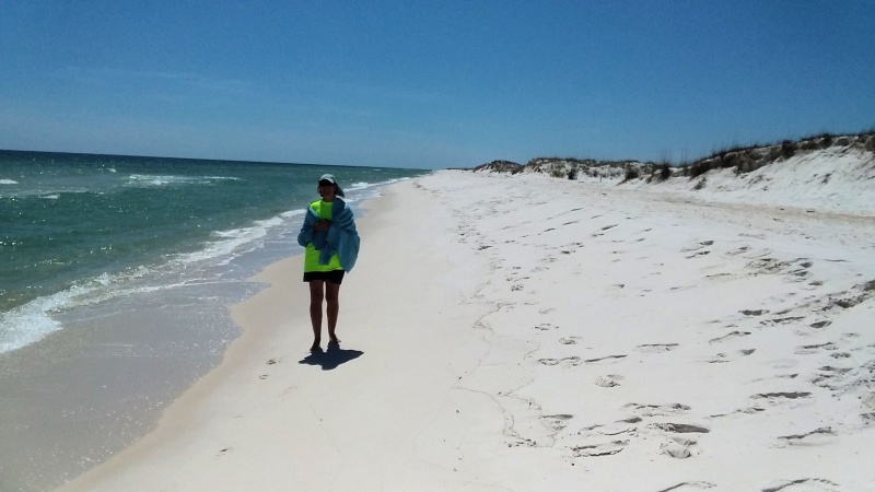 Social distancing at 1.5-2 miles on Gulf Islands Natl Seashore, Perdido Key (Johnson Beach)