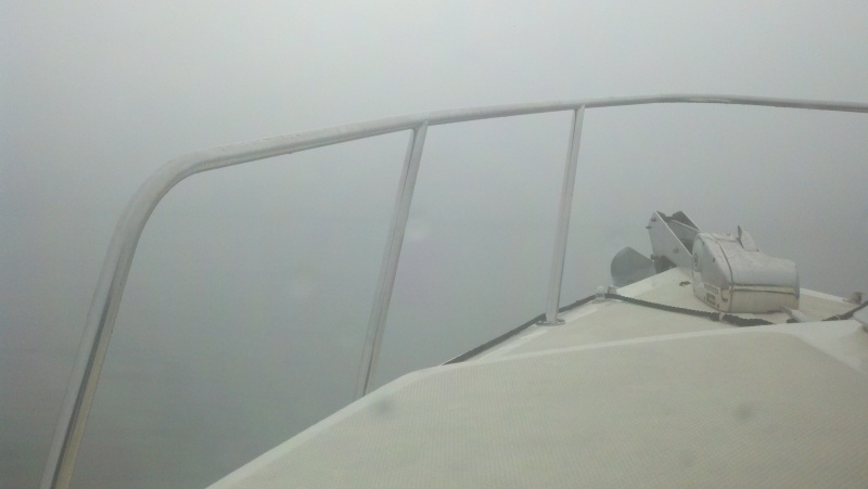 Socked in on the way home.  This was Wednesday morning just out of Blind Bay ,Shaw Island.  Remained like this all the way to Squalicom.