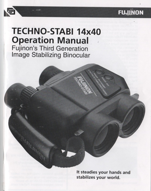 SOLD**
Fujinon 14x40 Stabilizer Binocular with case - $650 -