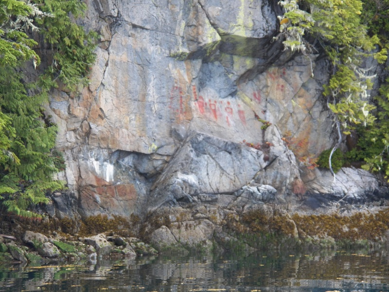Some rock paintings.