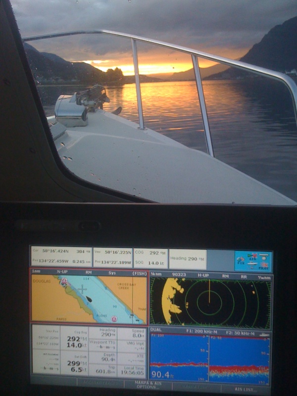 Spectacular Juneau sunset from Gastineau Channel