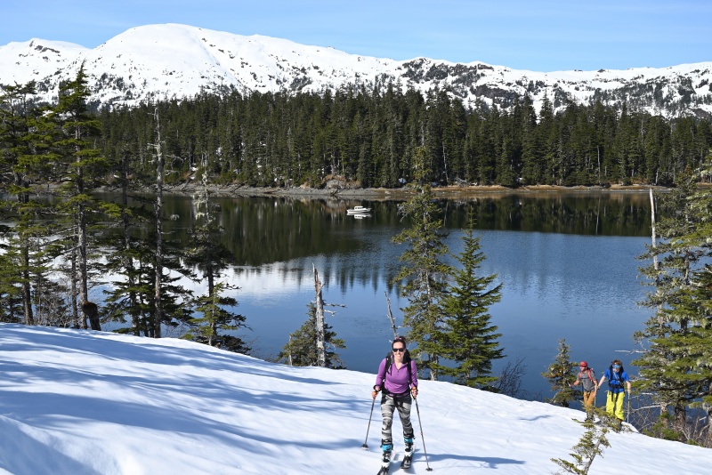 Spring ski from the boat