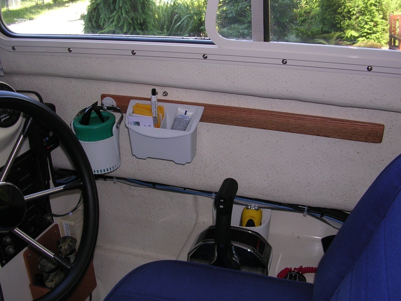 Starboard mount for accessories such as shown.  1/2" oak secured with 5200.
