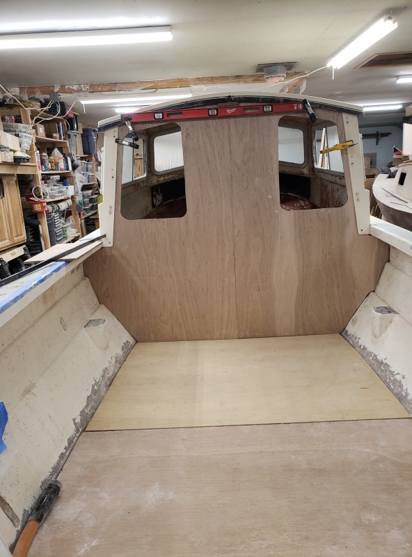 Start of a pilot house bulkhead