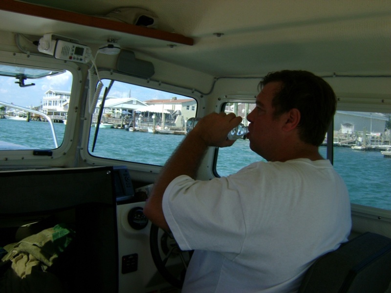 Steve piloting Gradys Pearl