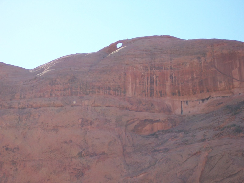 Still in Music Temple Canyon and another view of the hole high up on canyon wall 9-25