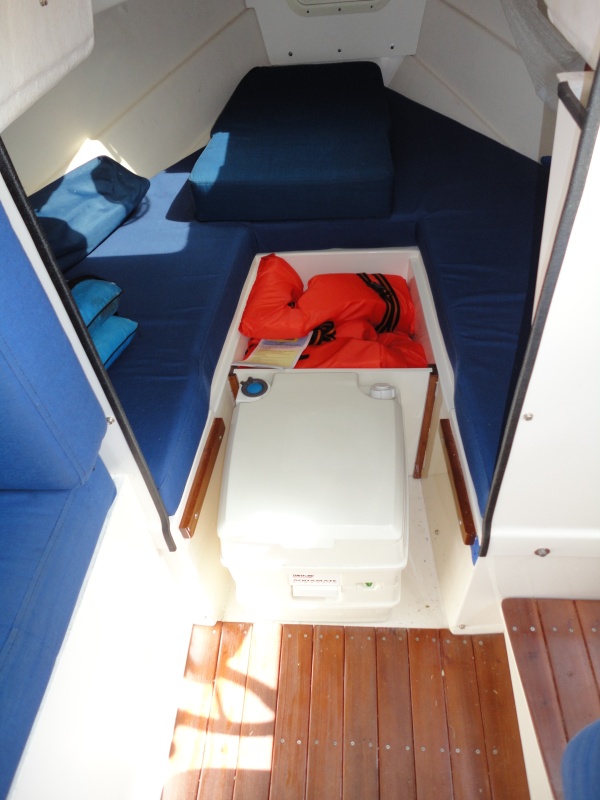 Storage behind the potty