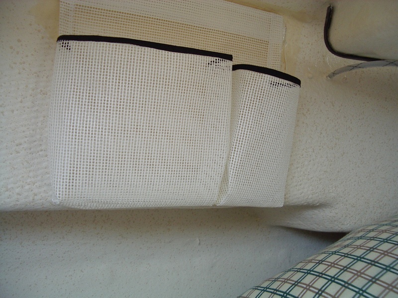 storage pocket in V-berth, starboard