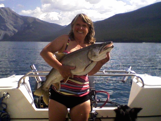 Sue\'s 18# laker, both went for swim after quick pics.