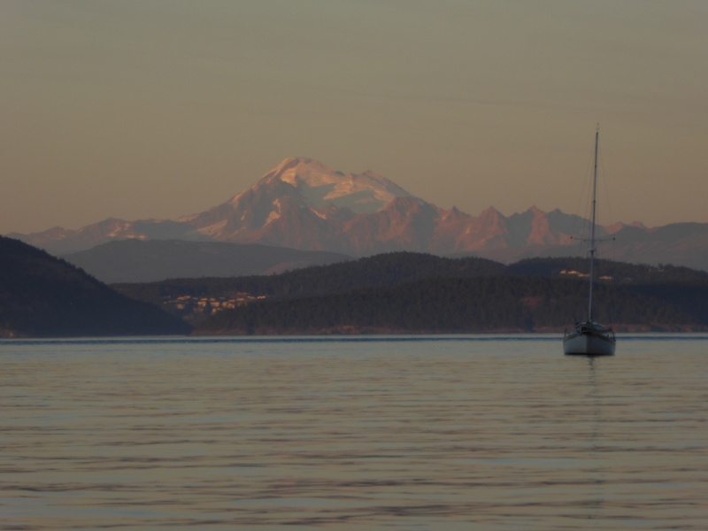 Sunday evening sunset on Mount Baker