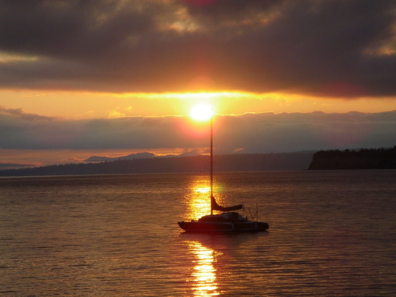 Sunrise off Port Townsend, Port Hudson.