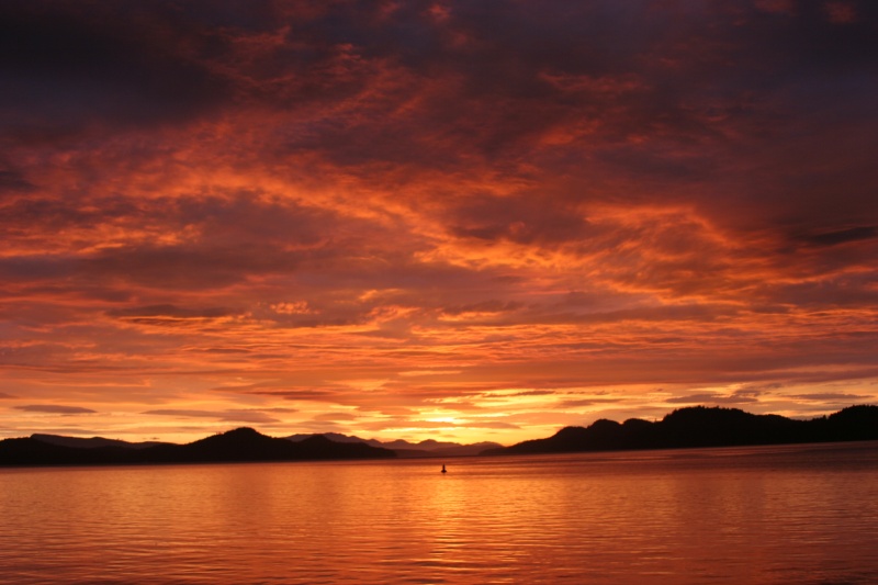 Sunset from Lyall Harbor 8/18