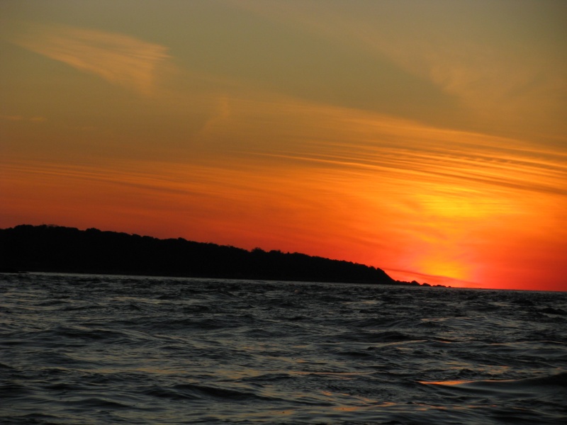 Sunset, Oct 12, 2008 at Plum Island in Long Island Sound.  Great sunsets are to be had in New England, too!