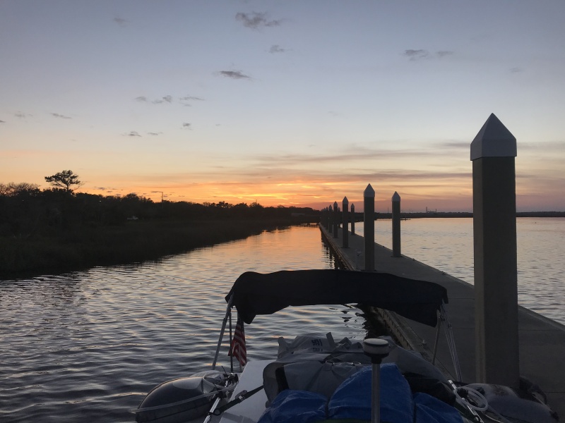 Sunset off the Jacksonville Free Docks