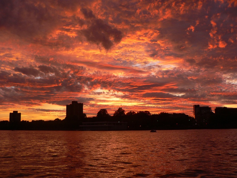 Sunset on the Charles River looking at MIT just before the 4th of July fireworks