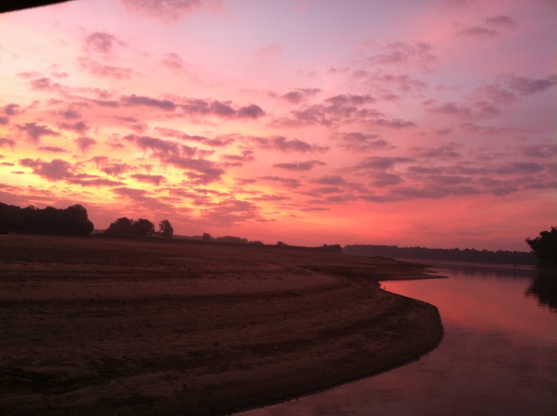 sunset on the Wabash River