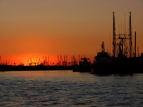 sunset on the water