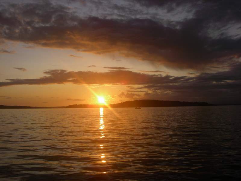 Sunset over McNeil Island
